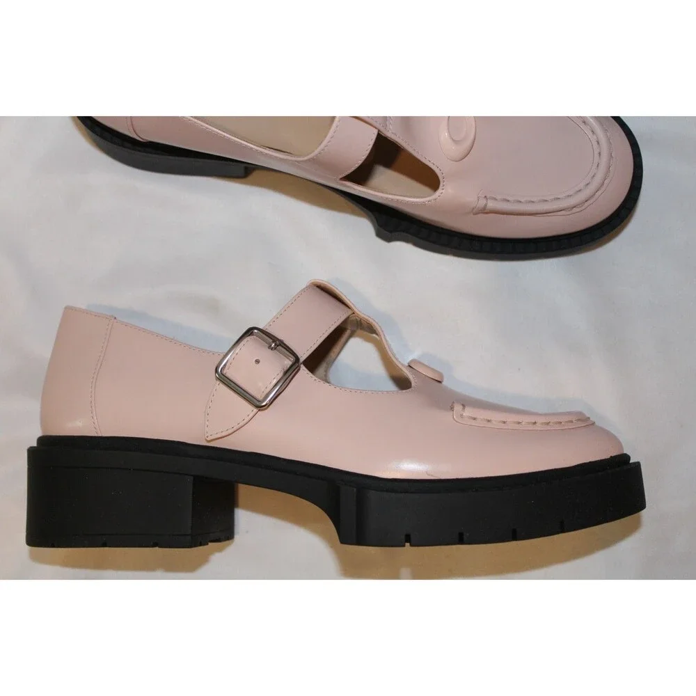 COACH WOMEN'S LOGO PATENT LEATHER MARY JANE PLATFORM SHOES‎ BLUSH $195 - Picture 6 of 8